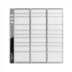 羅格朗legrand10AX三位單極帶LED開關-晶灰紋