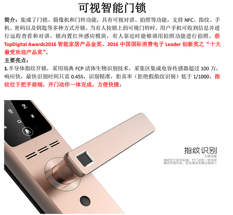 可視智能門鎖01